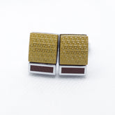 THE CARAMEL WAVES CUFFLINKS