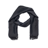 Jet Black Silk Scarf
