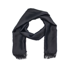 Jet Black Silk Scarf