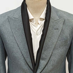 JET BLACK SILK MEN SCARF