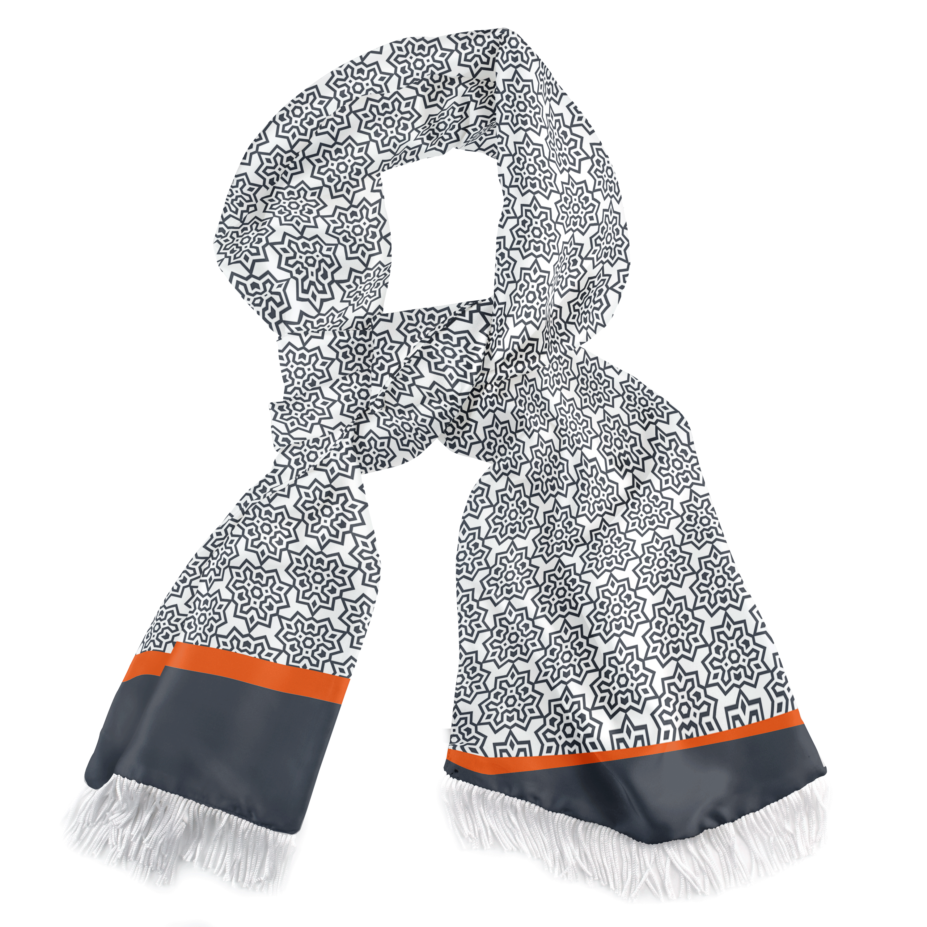 Floral Indigo Silk Scarf