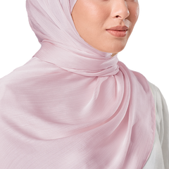 BABY PINK CRINKLE SILK SCARF