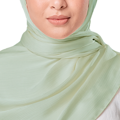 SAGE CRINKLE SILK SCARF
