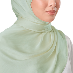 SAGE CRINKLE SILK SCARF