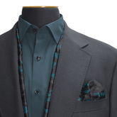 W21-DTG-CAMO1 SILK SCARF & POCKET SQUARE SET