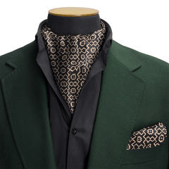 ZEEDGE SILK CRAVAT & POCKET SQUARE SET
