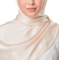 POWDER PEARL CRINKLE SILK SCARF