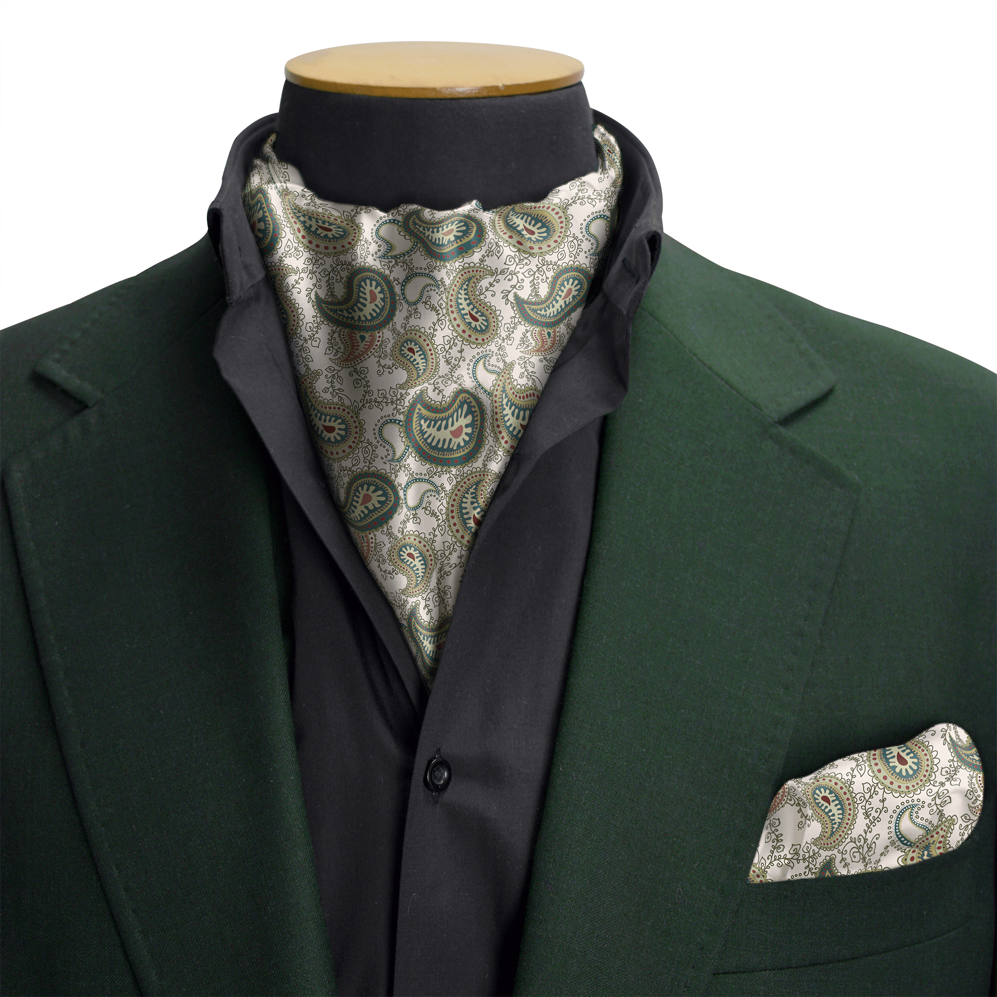 W21-ROBE OF HONOUR SILK CRAVAT & POCKET SQUARE SET
