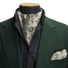W21-ROBE OF HONOUR SILK CRAVAT & POCKET SQUARE SET