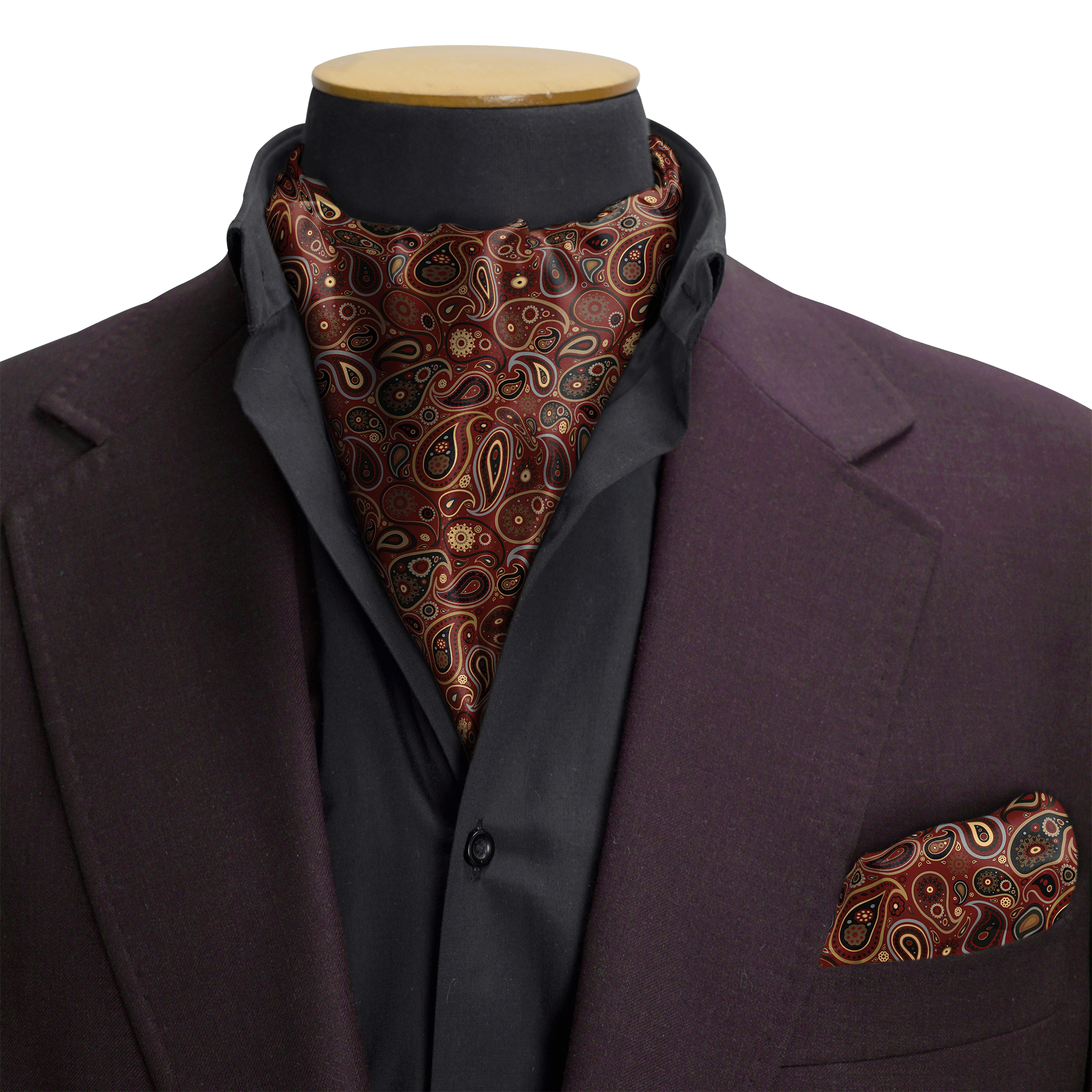 W21-ROYAL BOTHA SILK CRAVAT & POCKET SQUARE SET