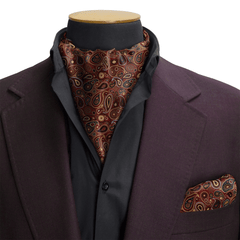 W21-ROYAL BOTHA SILK CRAVAT & POCKET SQUARE SET