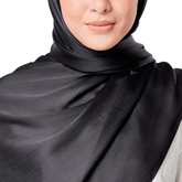 BLACK NIGHT CRINKLE SILK SCARF