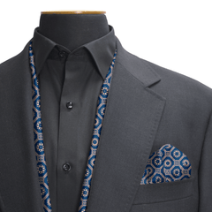 W21-SEED OF LIFE SILK SCARF & POCKET SQUARE SET