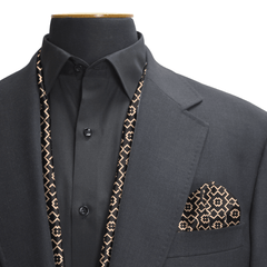 ZEEDGE SILK SCARF & POCKET SQUARE SET