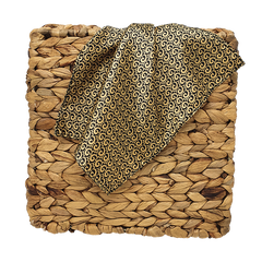 Mini Golden Paisley Pocket Square