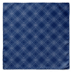 SCOTTISH BLUE SILK POCKET SQUARE
