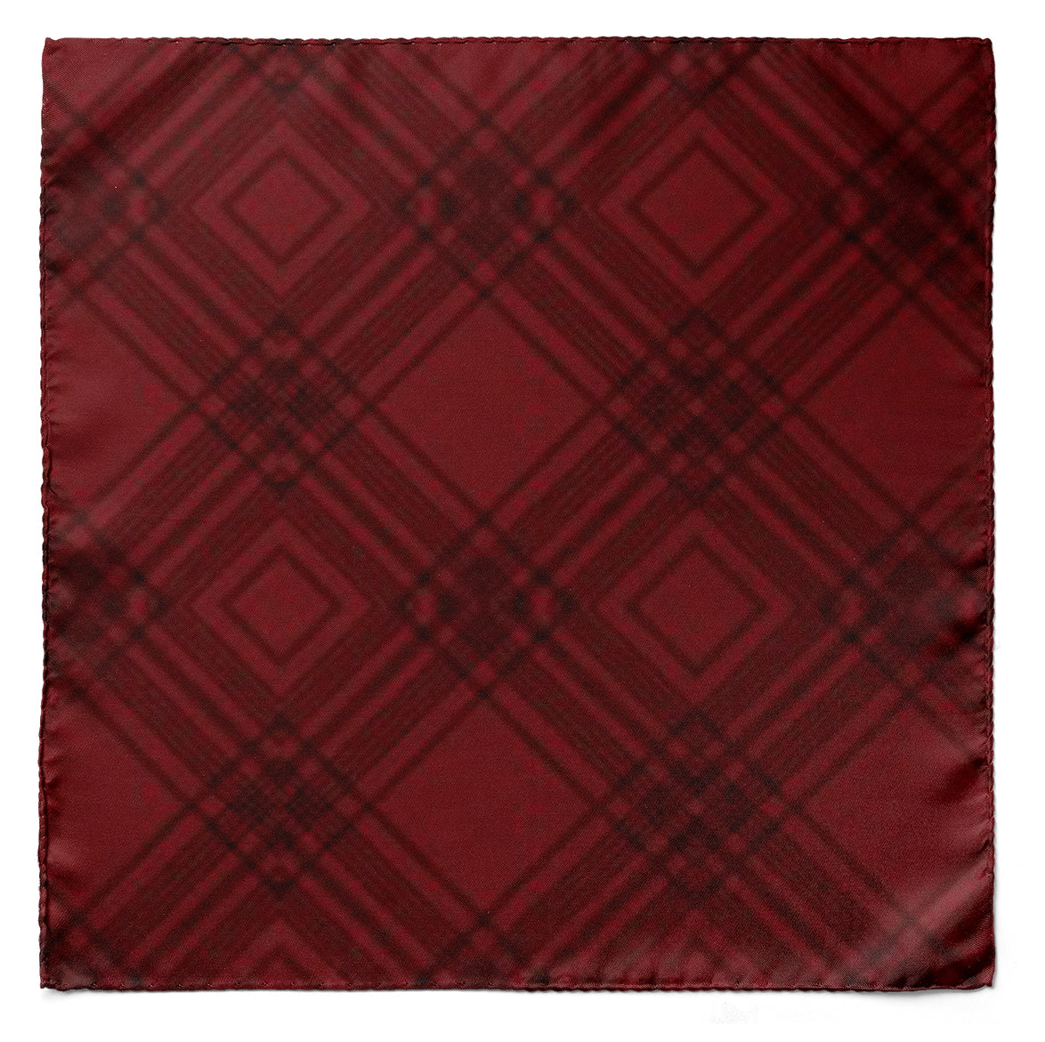 SCOTTISH RED SILK POCKET SQUARE