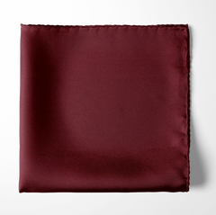 SOLID MAROON SILK CRAVAT & POCKET SQUARE SET