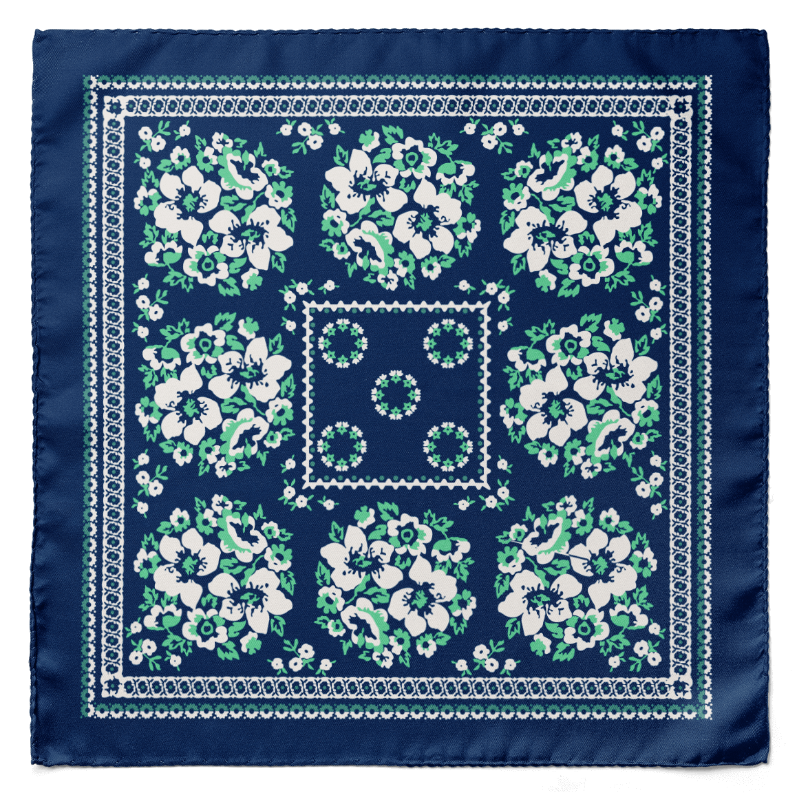 W21- Blue Box SILK POCKET SQUARE
