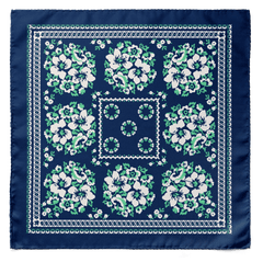 W21- Blue Box SILK POCKET SQUARE