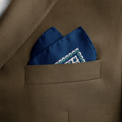 W21- BLUE BOX SILK POCKET SQUARE