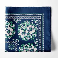 W21- BLUE BOX SILK POCKET SQUARE