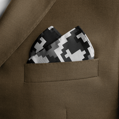 W21-Desert Army SILK POCKET SQUARE