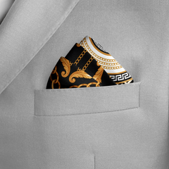 W21- KEY OF ROME SILK POCKET SQUARE (Gentleman's Gem Edition)