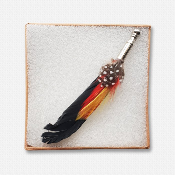 Black Feather Lapel Pin