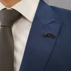 Black Moustache Lapel Pin