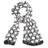 Black Spiral Silk Scarf