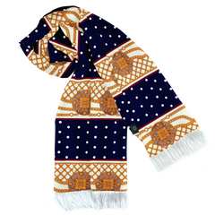 BLUE & GOLD MEDAL SILK MEN SCARF