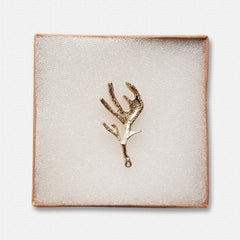 Gold Metal Horns Lapel Pin