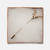 Gold Metallic Deer Lapel Pin