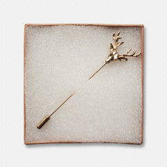 Gold Metallic Deer Lapel Pin