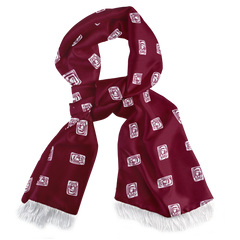 Maroon Diamond Silk Scarf