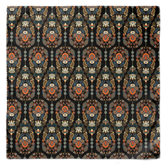 MUGHAL MOTIF SILK SCRUNCHIE