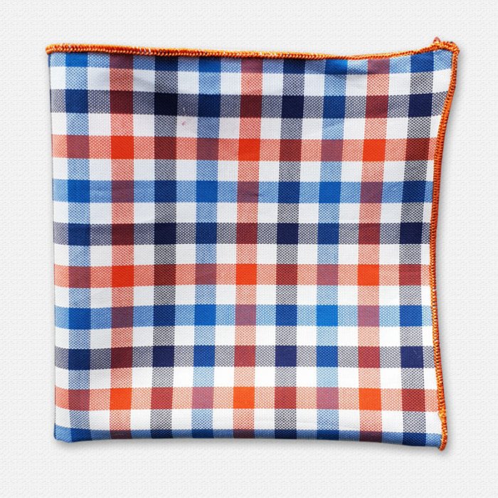 Orange Pasco Cotton Pocket Sqaure