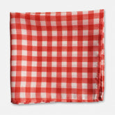 Orange Gingham Pocket Square