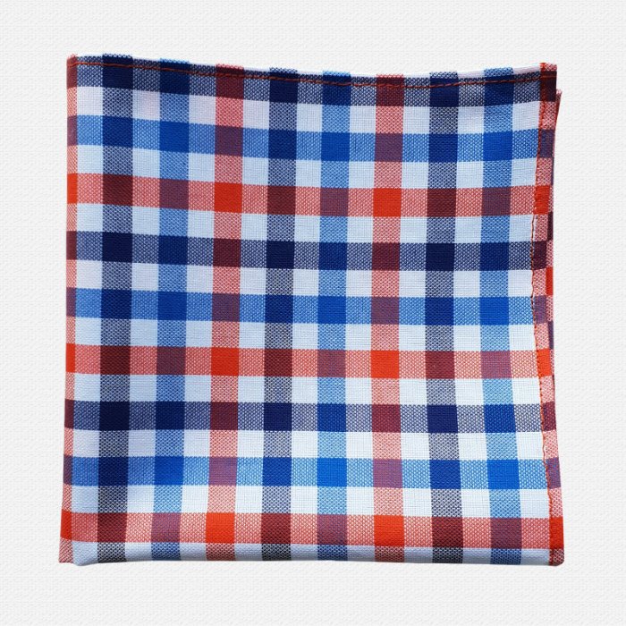 Orange Pasco Cotton Pocket Sqaure 2