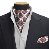 SWISS AJRAK SILK CRAVAT & POCKET SQUARE SET (LUXE COLLECTION)