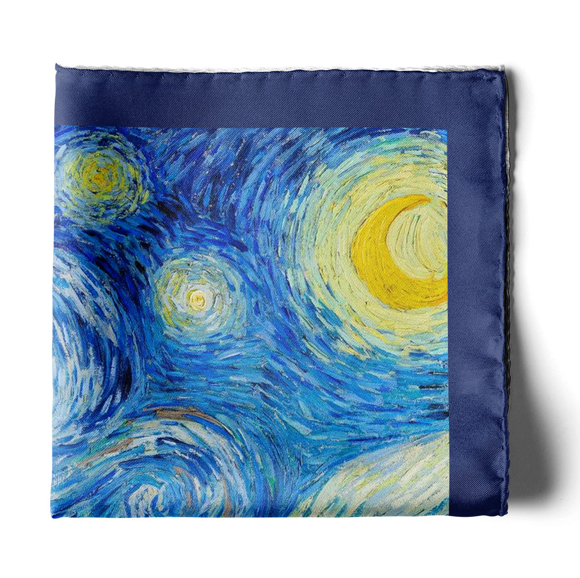 THE STARRY NIGHT SILK POCKET SQUARE