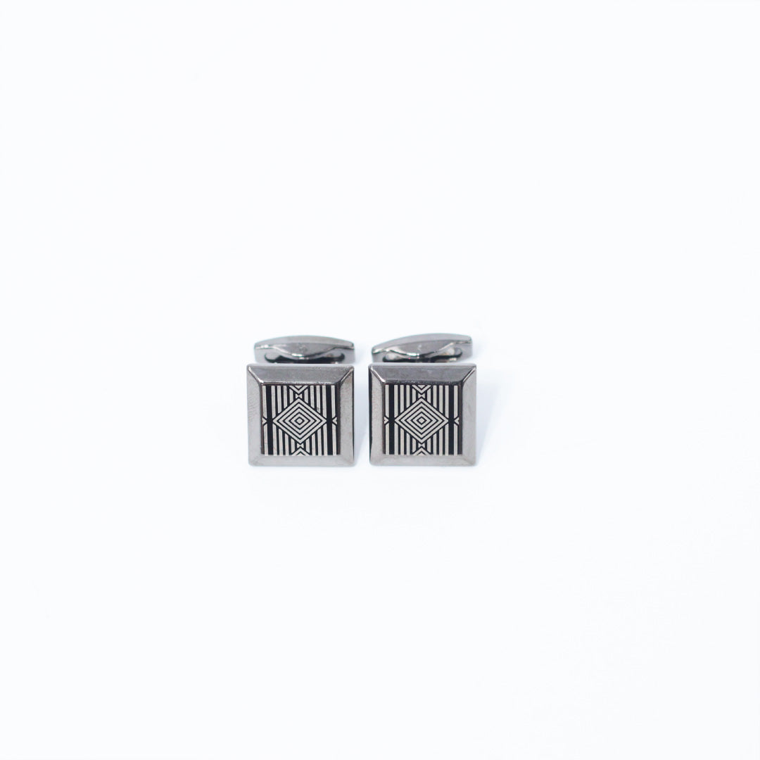 CHARCOAL DIAMOND ILLUSION CUFFLINKS