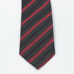 BLACK & RED DOUBLE STRIPED TIE