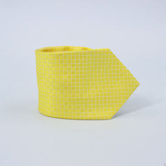 LEMON YELLOW CHECK TIE