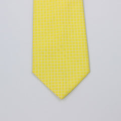 LEMON YELLOW CHECK TIE