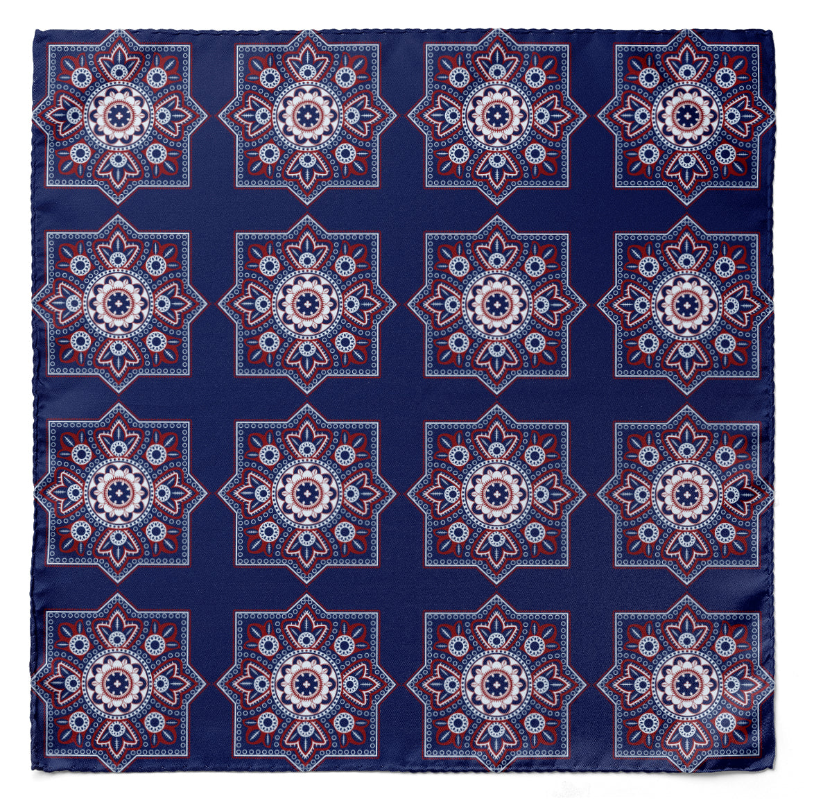 IMPERIAL AJRAK SILK CRAVAT & POCKET SQUARE SET  (LUXE COLLECTION)