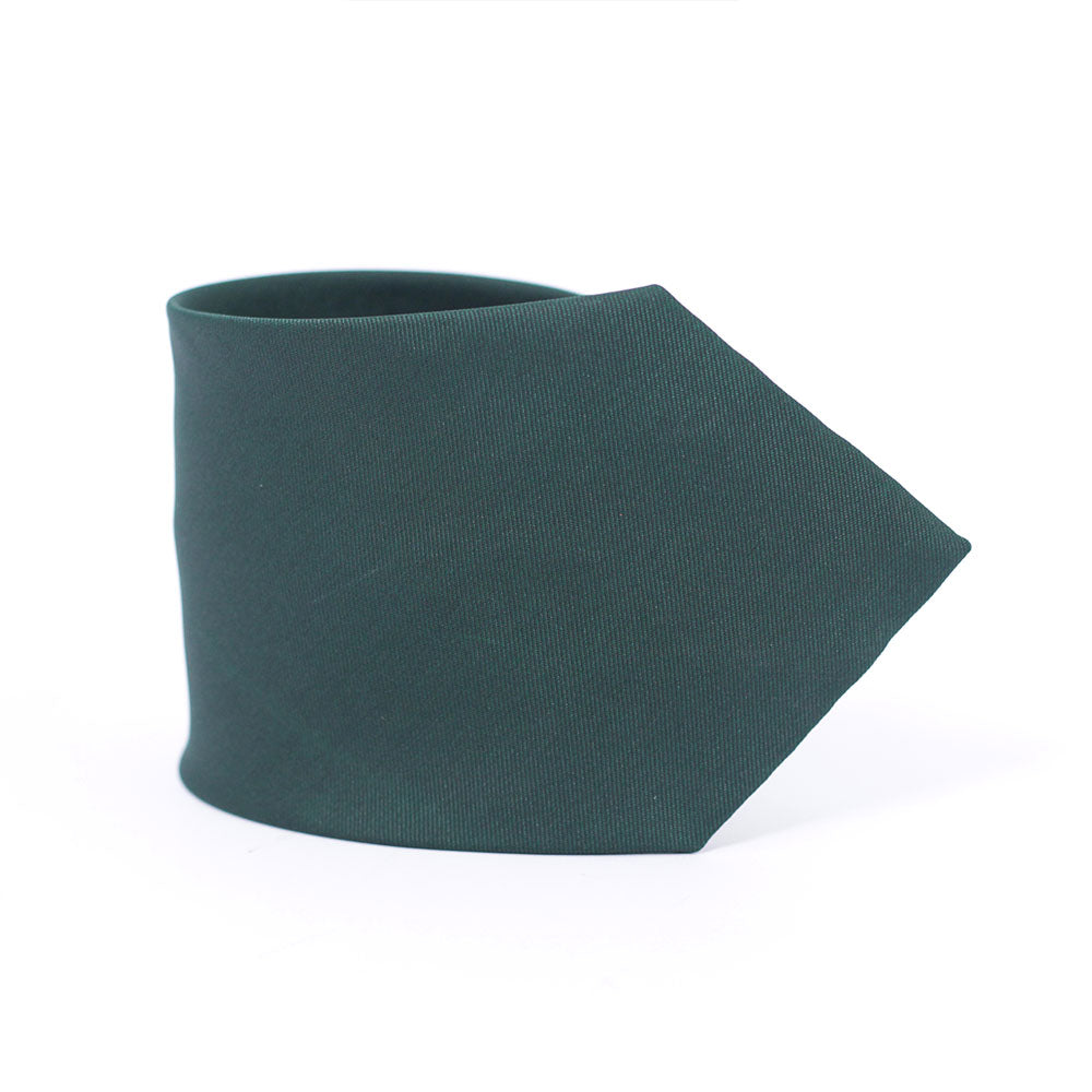 THE BOTTLE GREEN SOLID POCKET SQUARE AND TIE SET