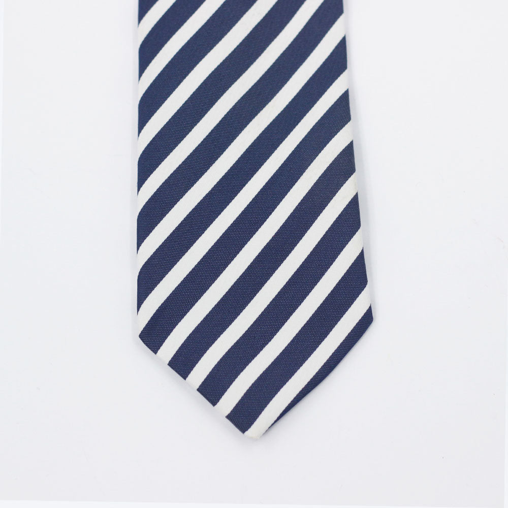 ROYAL BLUE & WHITE STRIPED TIE