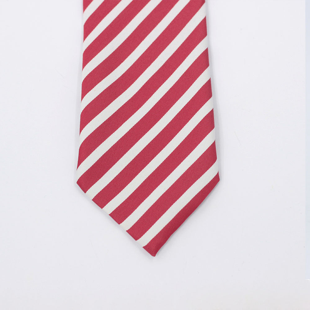 ROYAL RED & WHITE STRIPED TIE